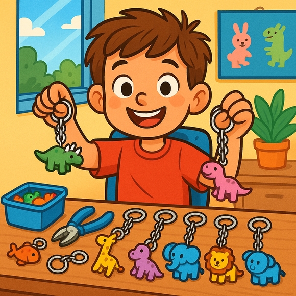 Vintage Disney Dark Wing Duck Upcycled Keychain - Picture 3 of 3